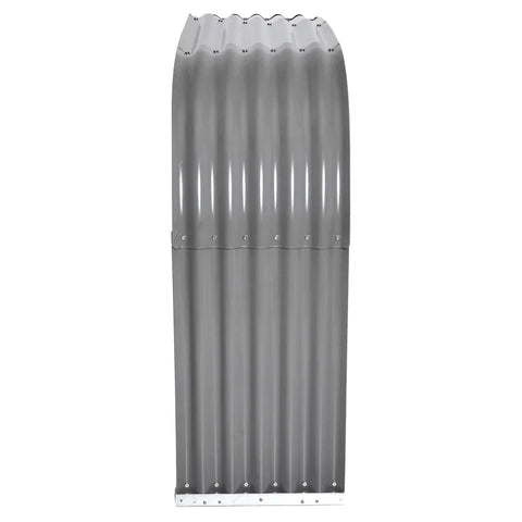 Rootz Brandhoutrek - Brandhoutstandaard - Houtopslag - Brandhoutschuilplaats - Houtopslagstandaard - Brandhouthouder - Grijs - 212 x 46 x 112 cm