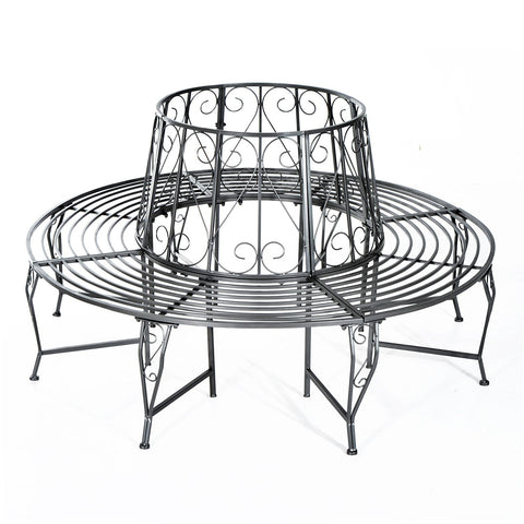 Rootz Tree Bench - Garden Bench - Round Bench - 360 Degrees - Metal - Round - 160 cm Diameter