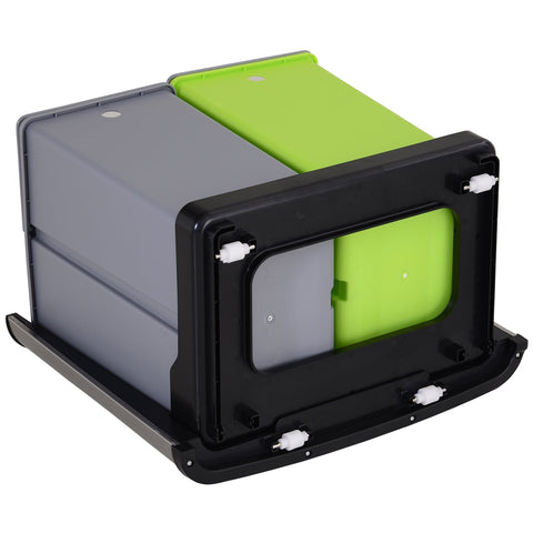 Rootz Prullenbak - Sensor Prullenbak - Afvalscheidingssysteem - 72 L - 3-Vaks - RVS - 42 x 30 x 81 cm - Zilver