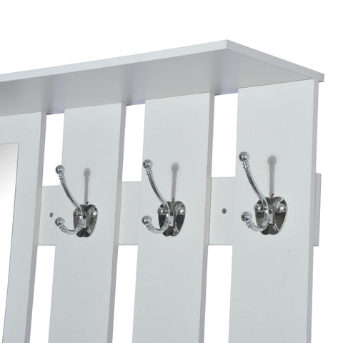 Rootz Wardrobe set - Shoe cabinet - Coat rack - Mirror - Wardrobe panel - Storage space - 1 drawer - 2 storage compartments - White