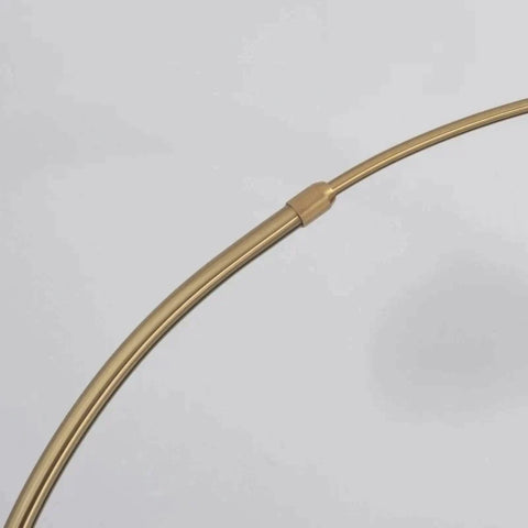 Rootz Arc Lamp - Floor Lamp With Gold-plated Lampshade - E27 Socket Shade - Metal - Black + Gold - 30 x 100 x 167 cm