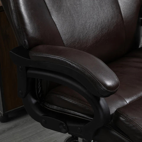 Rootz Office Chair - Gaming Chair - Swivel Chair - Faux Leather - Brown - 72x83x114-122 Cm