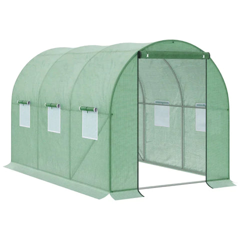 Rootz Greenhouse - Walk-in Greenhouse - Cold Frame - Poly Tunnel - Frost Protection - Dark Green - 3L X 2W X 2H M