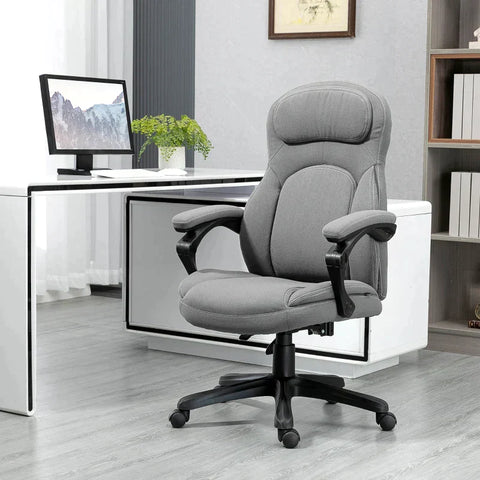 Rootz Office Chair - Desk Chair - Gaming Chair - With Castors Tilt Angle Of 149° - Polyester/Foam/Nylon - Grey - 71 cm x 69 cm x 122 cm
