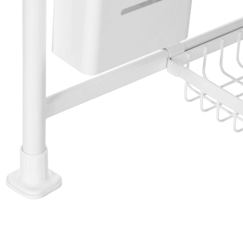 Rootz Kitchen Cabinets - Knife Holder Hook - Rustproof - Clamp Design - Kitchen Roll Holder - Metal Frame - White - 56L x 16.5W x 61-94H cm