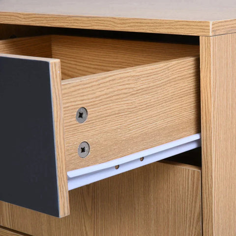 Rootz TV Cabinet - TV Dresser - Cabinet Element With Drawer - Chipboard - Metal - Grey - 140 x 39.5 x 49.5 cm