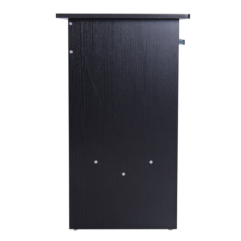 Rootz Desk - Computer Table - Extendable Tabletop - Office Table - PC Table - Black/White - Processed Wood