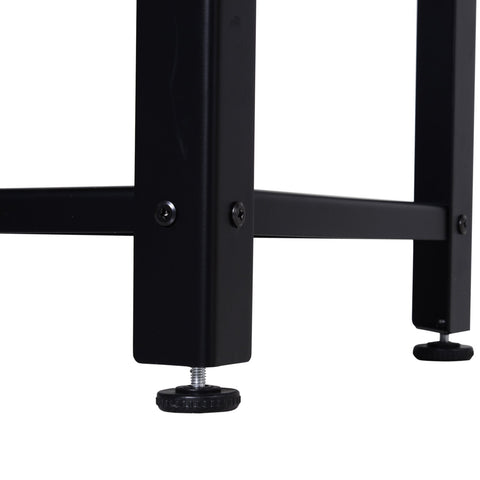 Rootz Console Table - Sideboard - Side Table - Open Shelf - Brown - Black - 101 x 35 x 80 cm