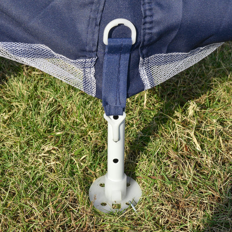 Rootz Gartenpavillon – Partyzelt – mit Moskitonetz – Polyester – Blau – 300 x 300 x 245 cm