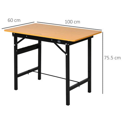 Rootz Workbench - Worktable - Worktop - Heavy Duty Bench - Foldable - Yellow/Black
