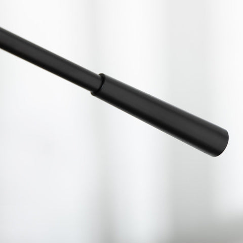 Rootz Stehlampe – Nachttischlampe – Industriedesign – höhenverstellbar – Bodenschalter – Schwarz – 30 m x 30 cm x 131 cm