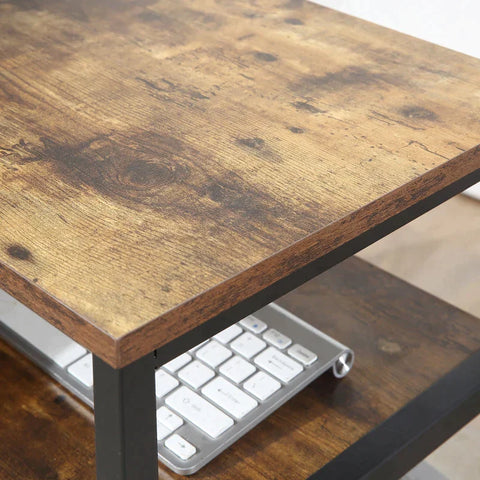 Rootz Corner Desk - Computer Desk - Study Desk - Desk - Black - Brown - 135 cm x 90 cm x 79 cm