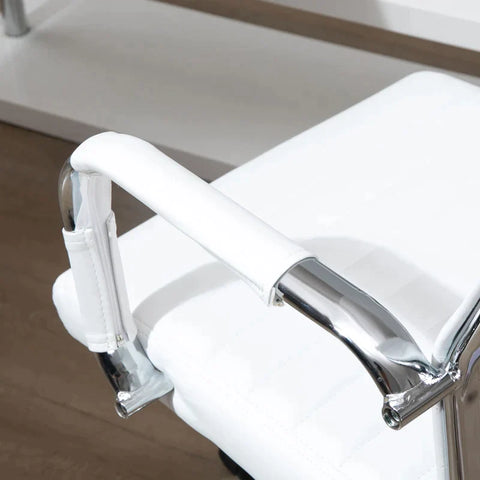 Rootz Office Chair - Desk Chair - Swivel Chair - Work Chair - White - 54 cm x 62 cm x 114 cm
