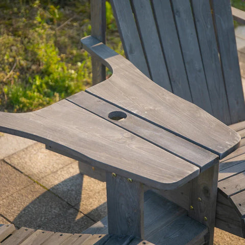 Rootz Adirondack Chairs Set - Garden Chair Table - Garden Chair - Garden Furniture - Wood - Gray - 178 x 87 x 92 cm