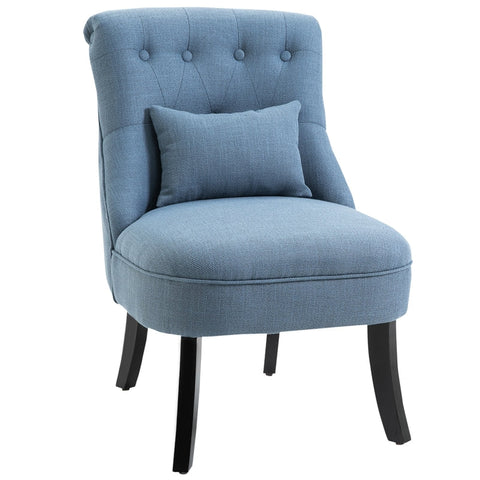 Rootz Armchair - Elegant Armchair - TV Chair - Blue - 52.5 x 69 x 77 cm