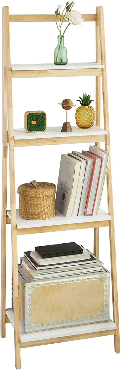 Rootz 4-laags opvouwbare ladderplank, boekenkast, opbergrek