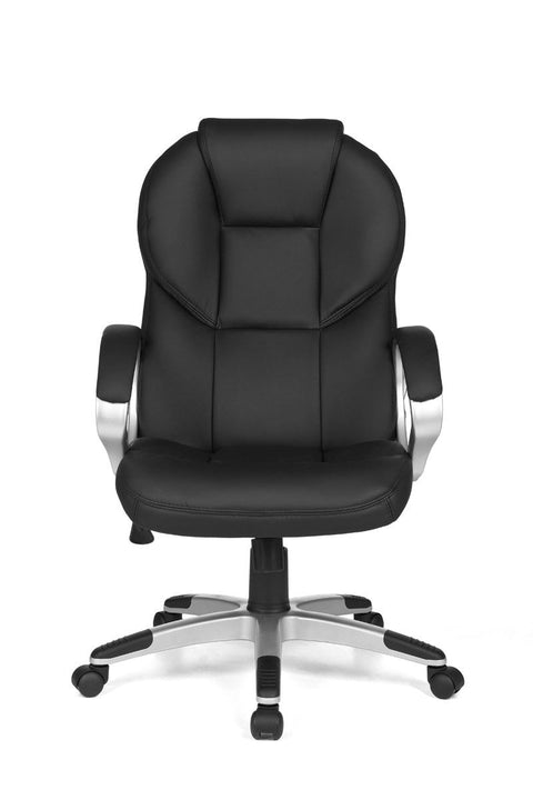 Rootz Office Chair - Black Faux Leather - Design Desk Chair - X-XL Upholstery