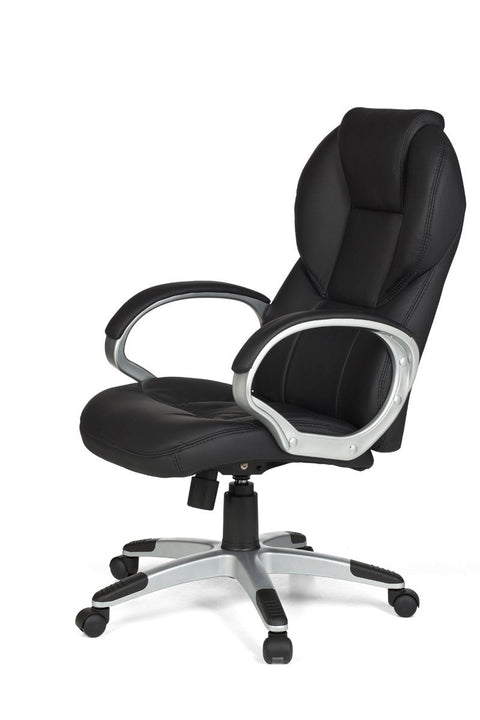 Rootz Office Chair - Black Faux Leather - Design Desk Chair - X-XL Upholstery