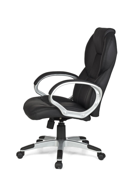Rootz Office Chair - Black Faux Leather - Design Desk Chair - X-XL Upholstery