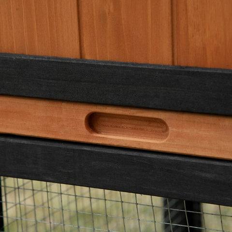 Rootz Kleindierenhok - Dierenhok - Knaagdierkooi - Hout - Bruin/Zwart