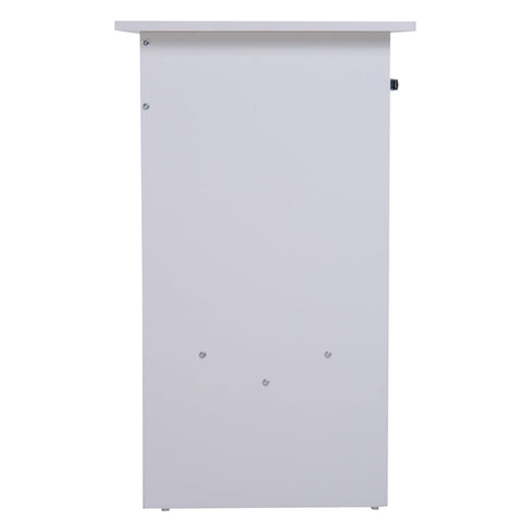 Rootz Desk - Computer Table - Extendable Tabletop - Office Table - PC Table - Black/White - Processed Wood