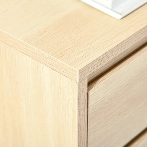 Rootz Archiefkast - Kantoorkast - Verrijdbare Container Met 4 Laden - Naturel - 46 cm x 40 cm x 65 cm