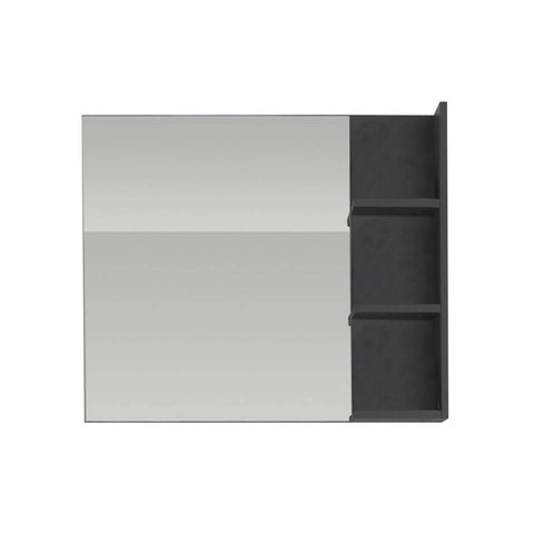 Rootz Badkamer Spiegel met Opbergvakken - Spiegelkast - Grijs - 79 x 67 x 14 cm