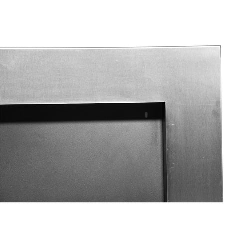 Rootz Wall fireplace - Decorative fireplace - Bio Ethanol - Stainless Steel - 110 x 14 x 54 cm - Silver