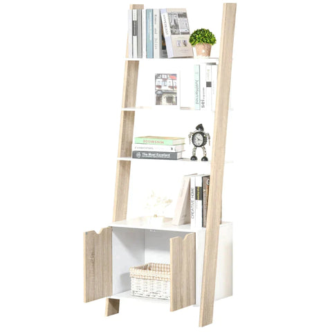 Rootz Free-standing Bookcase - 3-tier Office Shelving - Storage Shelving - Filing Shelving -  Kitchen Shelving - Chipboard - Oak/White - 60 x 40 x 170 cm