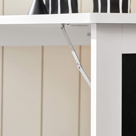 Rootz Folding Wall - mounted Drop - leaf Table - Kitchen & Dining Table Desk with Blackboard- White