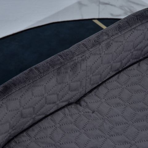 Rootz Dog sofa - Dog bed - Velvet - Gray - 63.5 x 43 x 24.5 cm