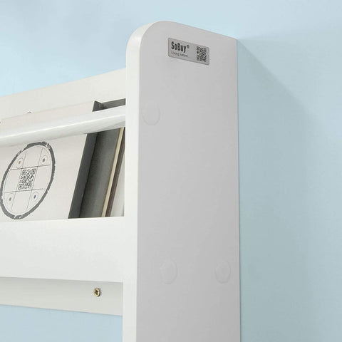 Rootz Wall Mounted 4 Tiers Children Kids Bookcase Book Shelf- Storage Display Shelving Rack