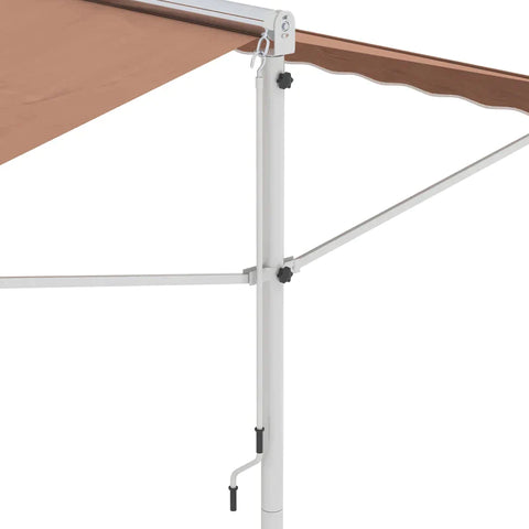 Rootz Sun Umbrella - Patio Umbrella - Garden Parasol - Outdoor Sun Shade - Umbrella - With Ruffles - 8 Sturdy Ribs - Aluminum - Steel - Polyester - Grey