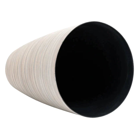 Rootz Set Van 3 Bloempotten - Plantenpotten - Plantenpotten - Bloempotten Van Stevig Kunststof - Roomwit - 46.5L x 46.5B x 70H cm