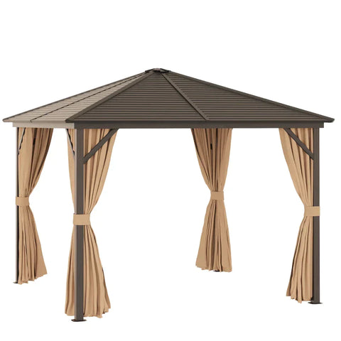 Rootz Gazebo - Garden Gazebo - Pavillon - Garden Pavillon - Party Tent - Brown
