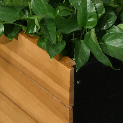 Rootz Raised Bed With 4 Plant Boxes - Self-watering System - Fleece Lining - Weatherproof - 79.5 cm x 49.5 cm x 80 cm