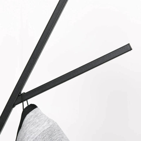 Rootz Kapstok - Kapstok - Kledingrek - 8 Haken Kapstok - Kapstok Met Plank - Staande Kapstok - Zwart - 45 x 45 x 180 cm