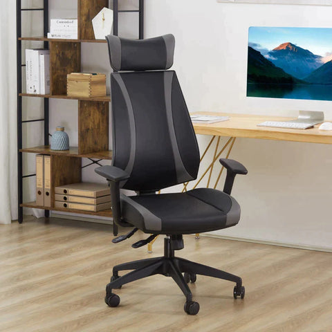 Rootz Office Chair - Gaming Chair - Swivel Chair - Black - 66 cm x 66 cm x 133 cm