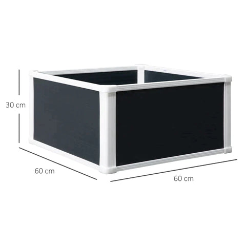 Rootz Raised Bed - Planter With Drainage Function - Protection Against Pests - Plastic - Grey - 60 x 60 x 30 cm