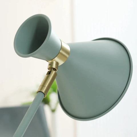 Rootz Table Lamp - Retro Table Lamp - Adjustable Angle - Heat Dissipating - Green/Gold - 22cm x 16cm x 70cm