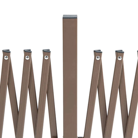 Rootz Scissor Gate - Barrier Scissor - Barrier Extendable - Fence - Expanding Trellis Fence - Dark Brown - L405 x W31 x H103.5 cm