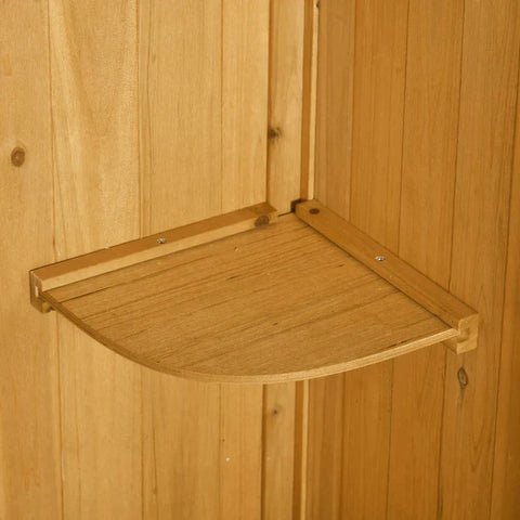 Rootz Garden Cabinet - Garden Shed - Tool Shed - Tool Shed With Shelves - Asphalt Roof - Window - Yellow + Green - 77 x 54.2 x 179 cm