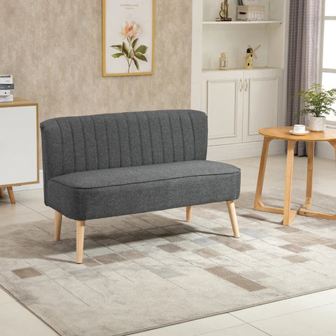 Rootz Sofa - 2-seater Sofa - Sofa Seating - Lounge Sofa - Dark Gray - 117 x 56.5 x 77 cm