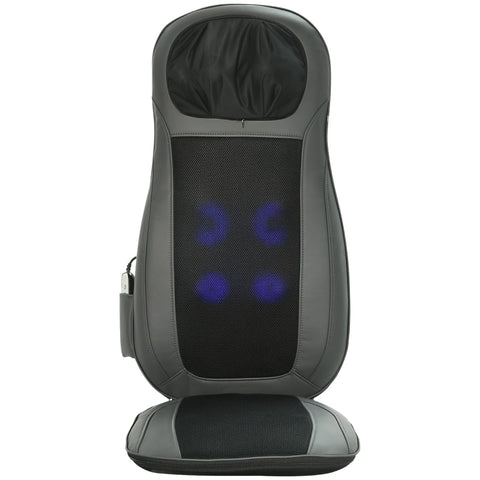Rootz Massage Device - Massage Pad - Massage Function - Vibration - Heat Function - Imitation Leather - Black + Grey - 45 x 39 x 78 cm