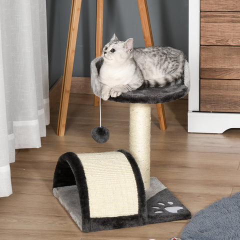 Rootz Scratching Post - Scratching Board - Soft Cushion - MDF - Gray - 36 x 36 x 44 cm