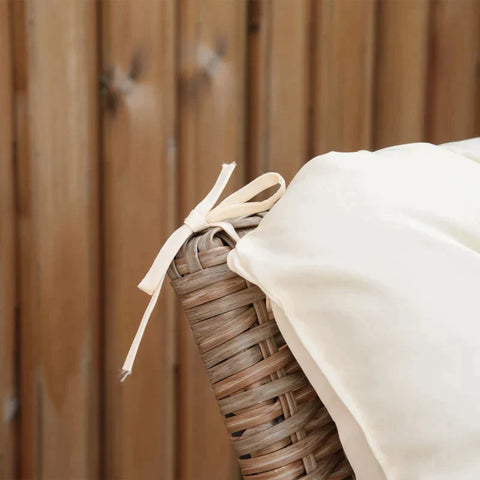 Rootz Outdoor Seat Cushion - Lounger Pad - Lounger Pad - Sun Lounger Pad - Garden Lounger Pad - Polyester/PP Cotton - Cream-white - 200 x 60 x 13 cm