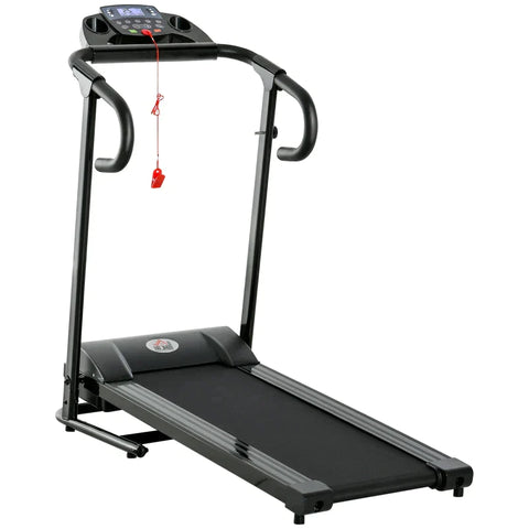 Rootz Treadmill - Electric Treadmill - Foldable - 500 W 0.8-10 km/h 0.75HP - LCD Display - With Mobile Phone Holder - Black - 123 x 62 x 117 cm