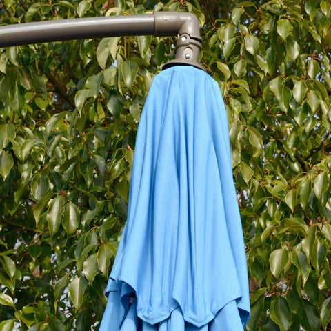 Rootz Cantilever Umbrella - Parasol Cantilever - Parasol - Umbrella - Sun Protection - With Double Roof - Polyester/steel - Blue