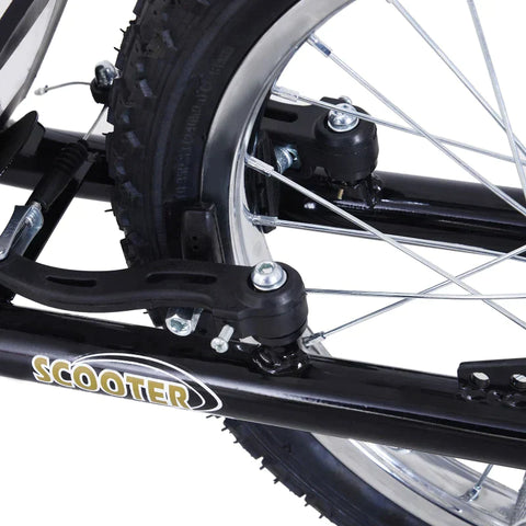 Rootz Kids Scooter - Kick Scooter - City Scooter - Height Adjustable - Black - 143 x 58 x 92-100 cm