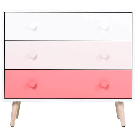 Rootz Children's Wardrobe - Children's Room Closet - Children's Drawer Cabinet - 90 x 42 x 80 cm